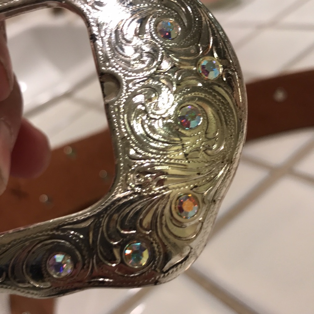 Tony Lama 36/W  leather  used belt - Picture 11 of 12